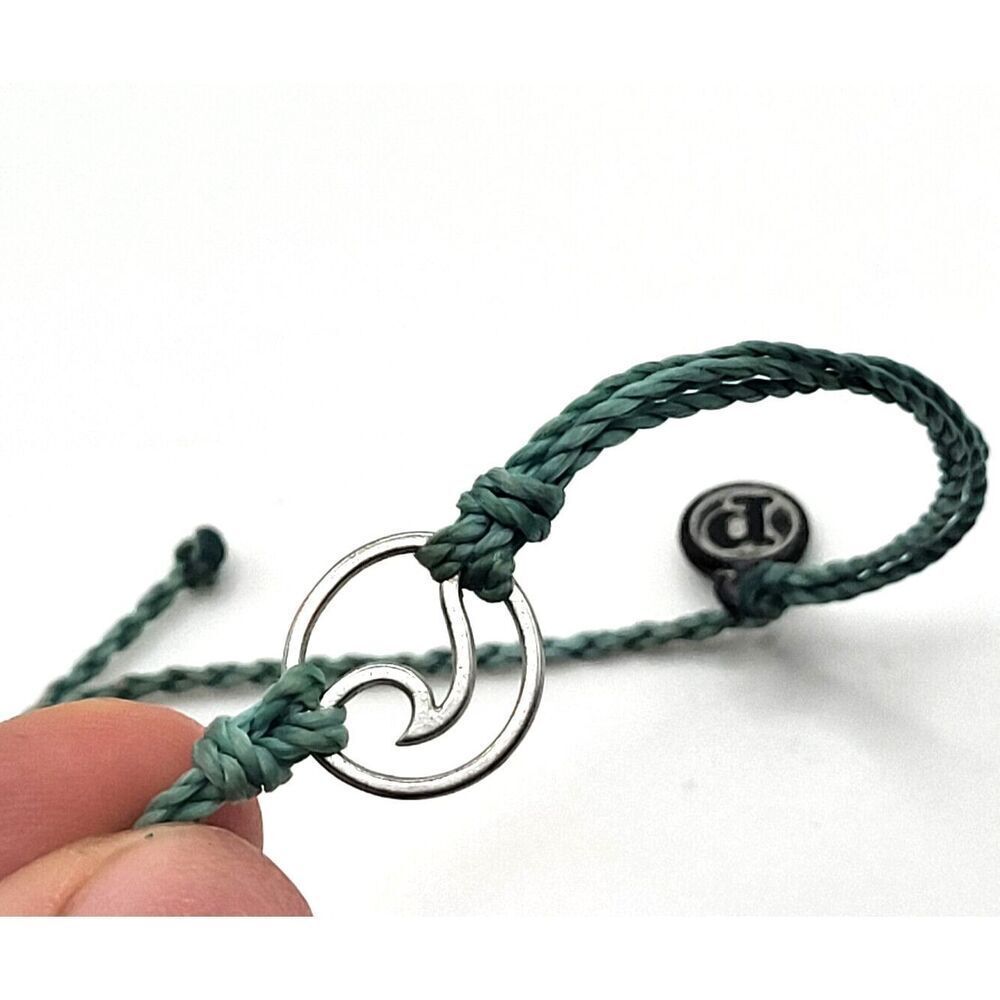 Puro Vida Blue Wave Beaded Bracelet Slide Knot 5in to 10in